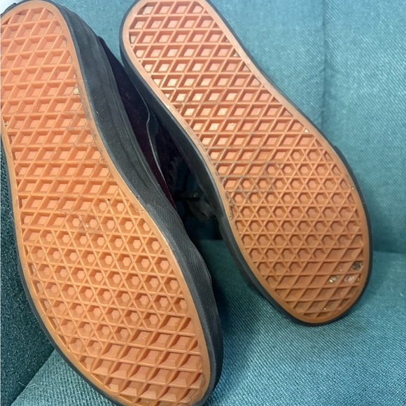 Vans Burgundy Velvet High-Top Sneakers - Picture 3 of 3